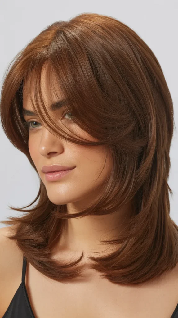 Subtle Layers with Long Side Bangs