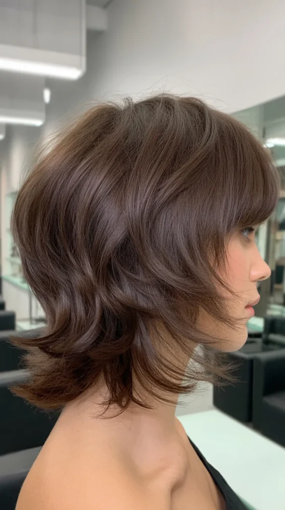 Modern Shag with Bottleneck Bangs