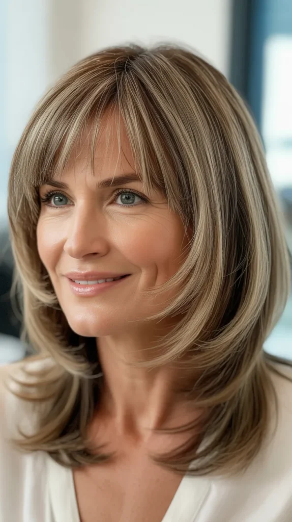 Textured Choppy Curtain Bangs