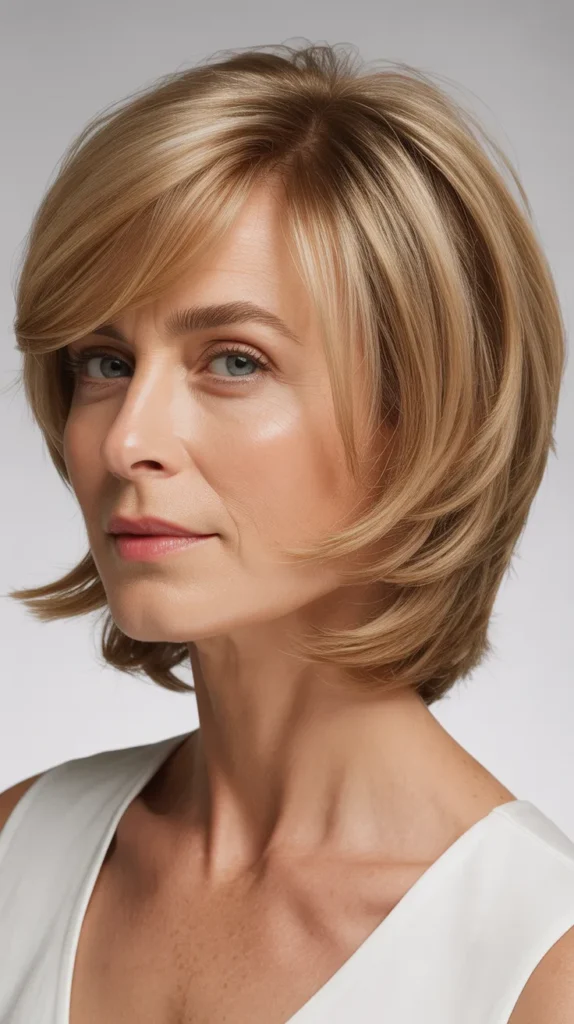 Face-Framing Layered Bob with Soft Bangs