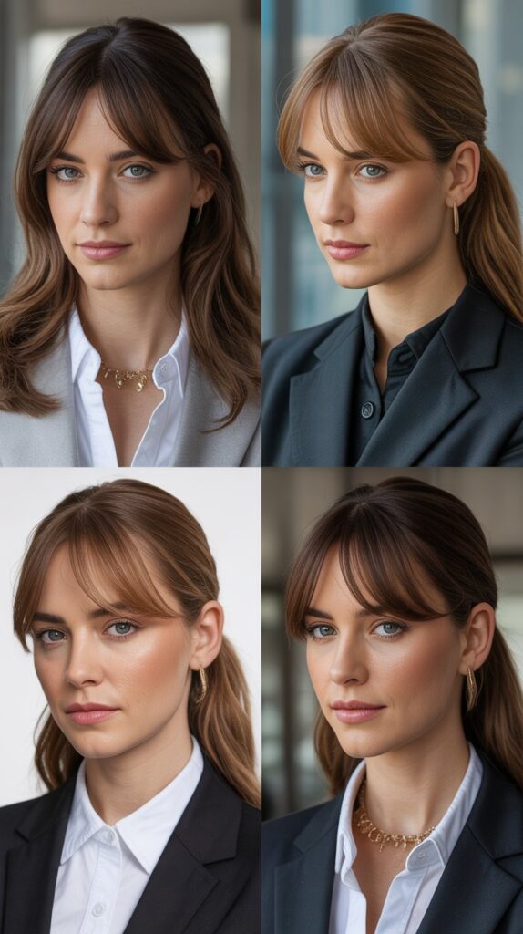 Wispy Bangs for Professional Settings
