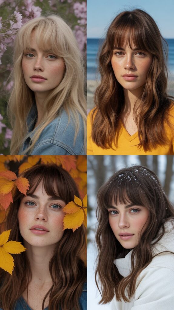 Seasonal Styling: Wispy Bangs Through the Year