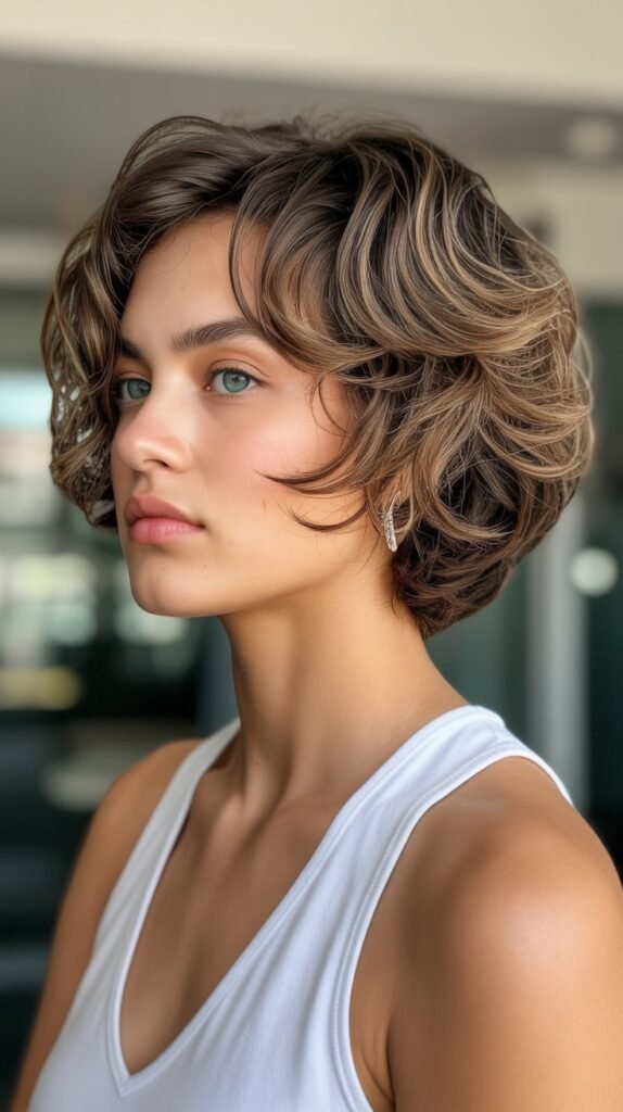 Layered Crop with Tapered Nape