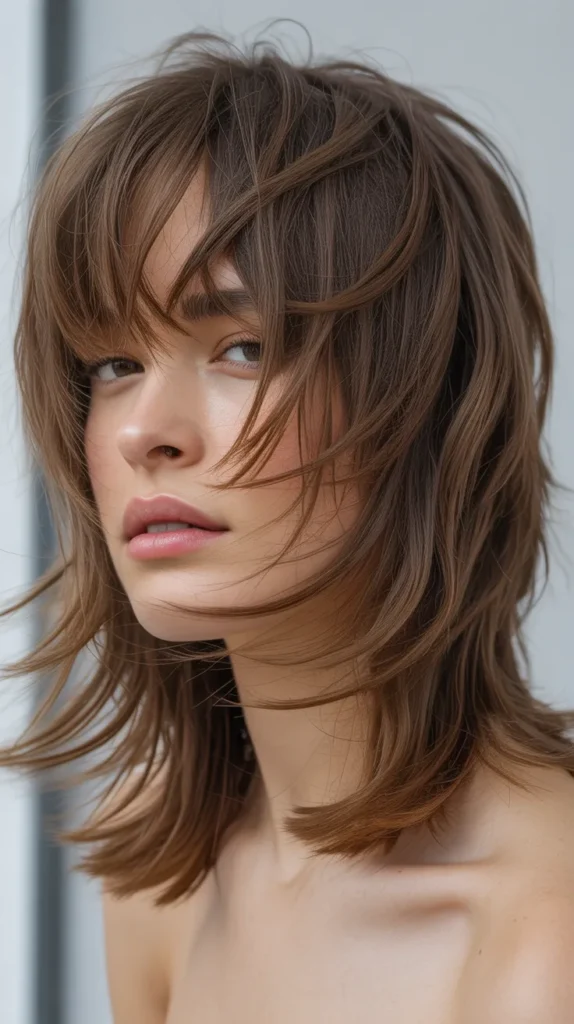  Tousled Layers with Messy Bangs