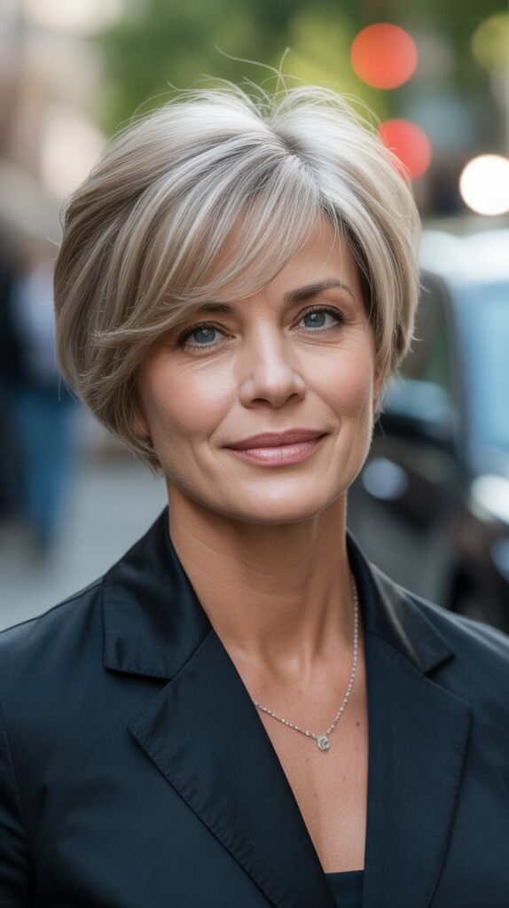 Side-Parted Short Cut