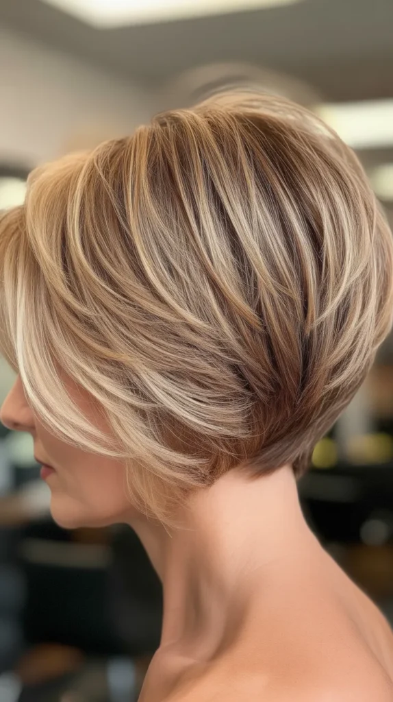 Stacked Bob with Crown Layering