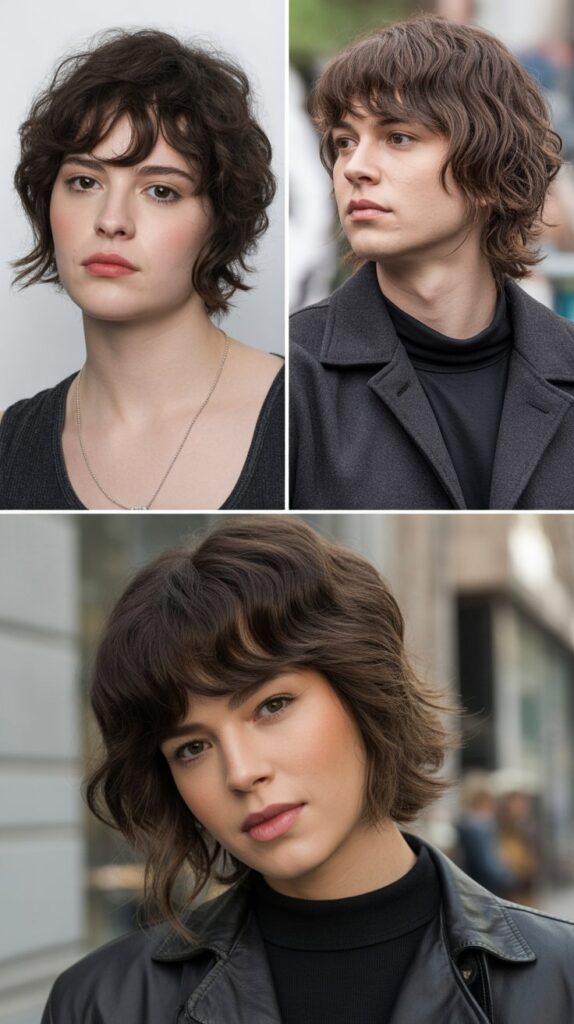 Asymmetrical Medium Hair with Curtain Bangs