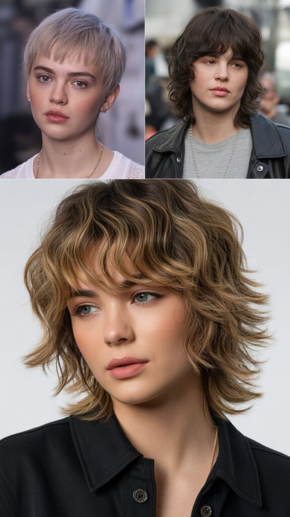 33 Flattering Medium Haircuts With Bangs for Round Faces 23 Baby Fringe with Long Shag