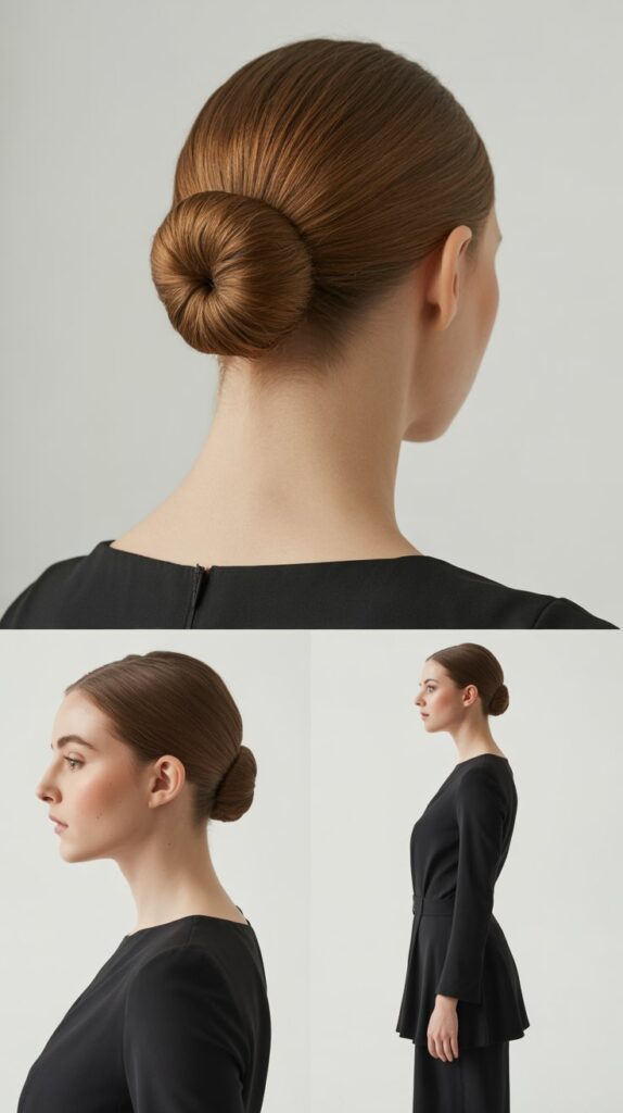 33 Elegant Formal Medium-Length Hairstyles Perfect for Special Occasions 29 Ballerina Bun with Wrap