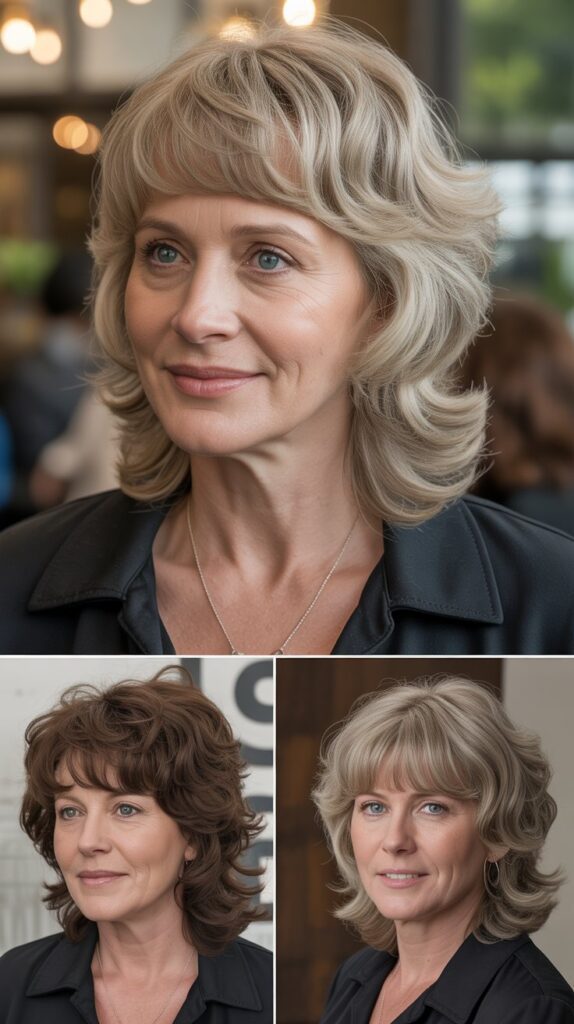 37 Wispy Bangs for Women Over 50 That Instantly Soften the Face 12 Wispy Bangs for Thick Hair