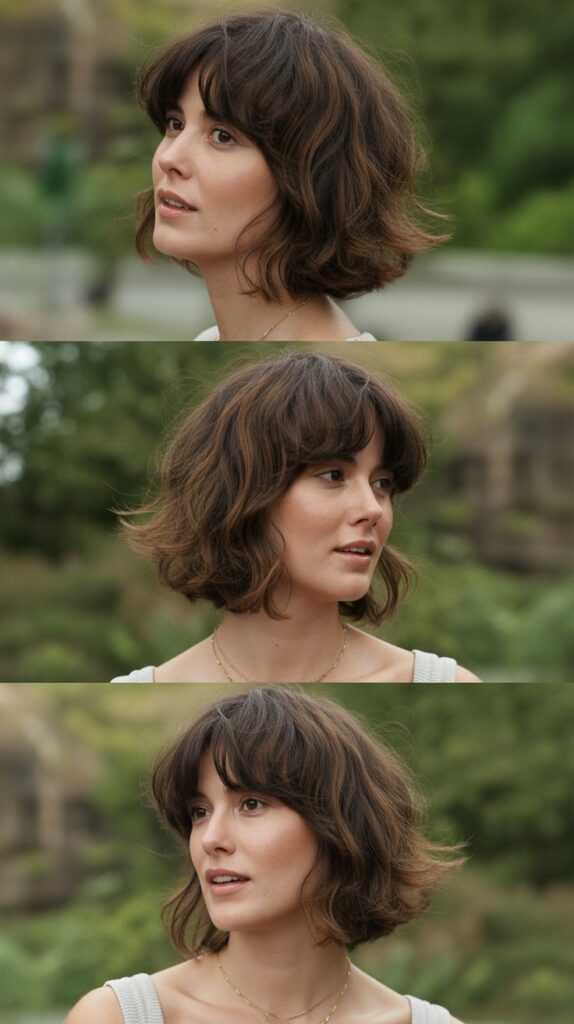 Shaggy Medium Cut with Wispy Bangs