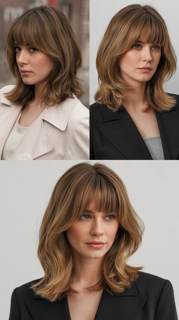 Internal Layers With Skimming Bangs