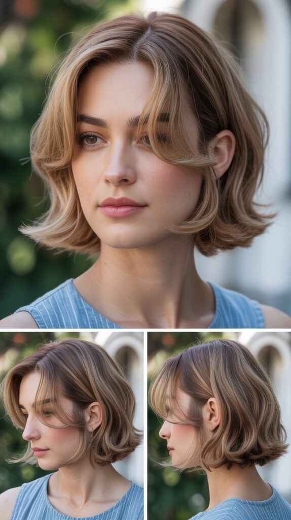 Romantic Layers With Swooped Bangs