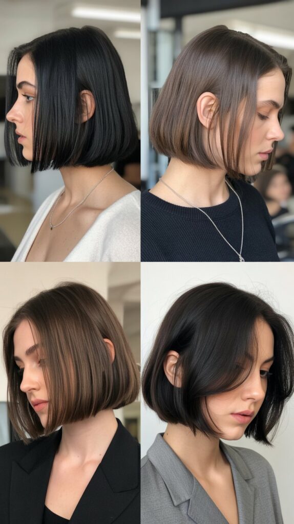 Blunt Cut Long Bob With Subtle Face-Framing Pieces