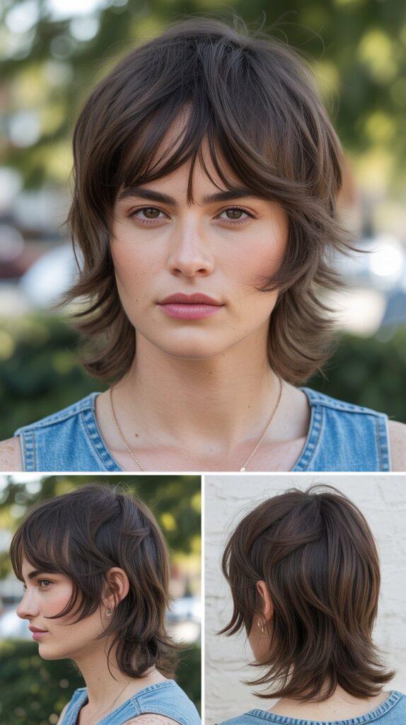 Razor-Cut Layers With Piecey Bangs