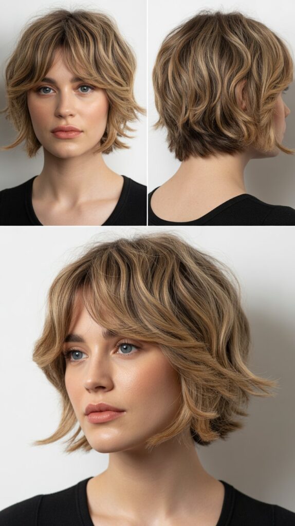  Shaggy Bob With Piecey Bangs