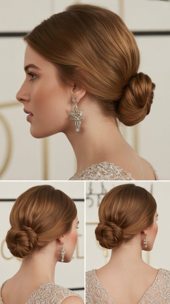 33 Elegant Formal Medium-Length Hairstyles Perfect for Special Occasions 24 Sophisticated Side Chignon