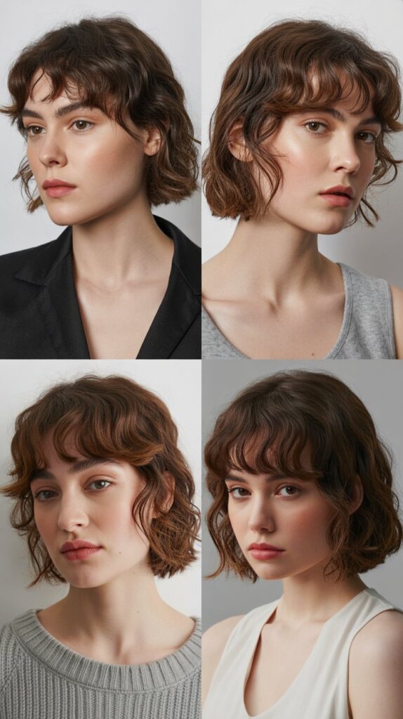 Wispy Bangs for Square Faces