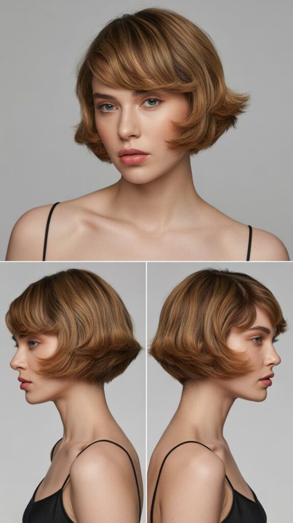 Collarbone Cut with Swooped Bangs