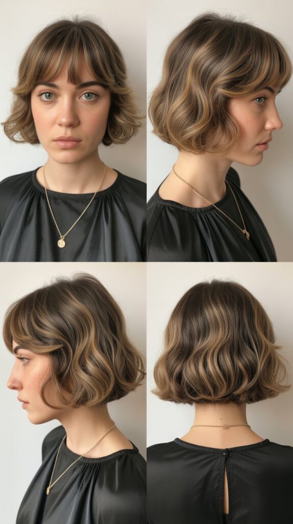Medium A-Line Cut with Piecey Bangs