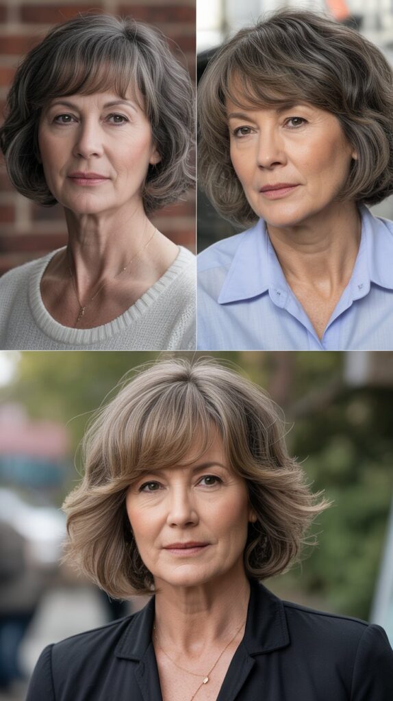 37 Wispy Bangs for Women Over 50 That Instantly Soften the Face 20 Wispy Bangs for Heart-Shaped Faces