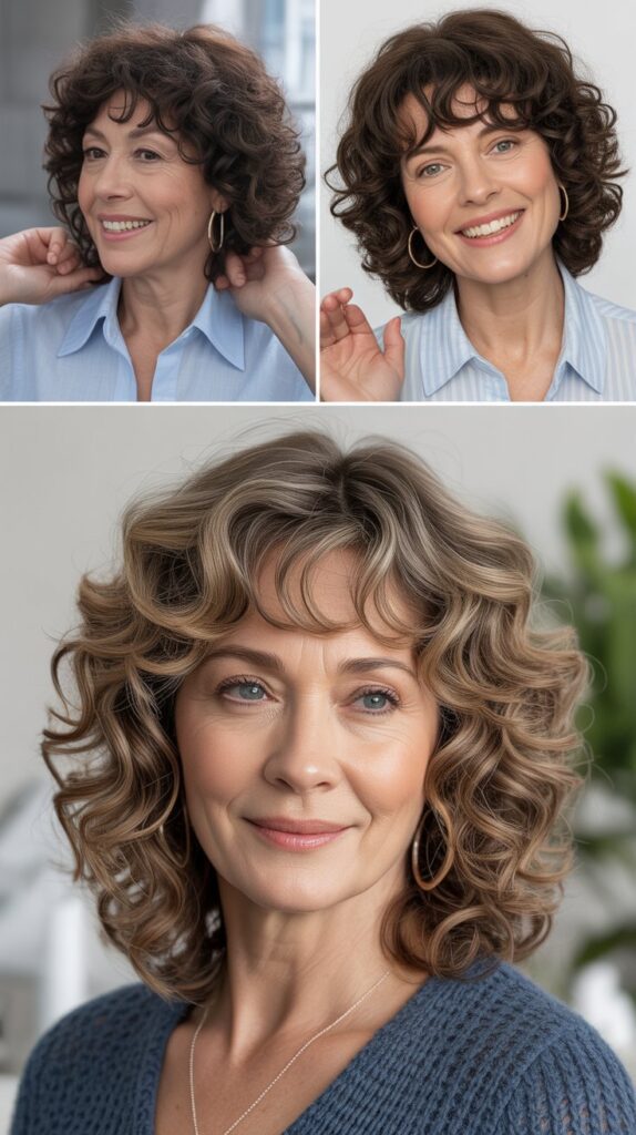 37 Wispy Bangs for Women Over 50 That Instantly Soften the Face 23 Wispy Bangs for Curly Hair