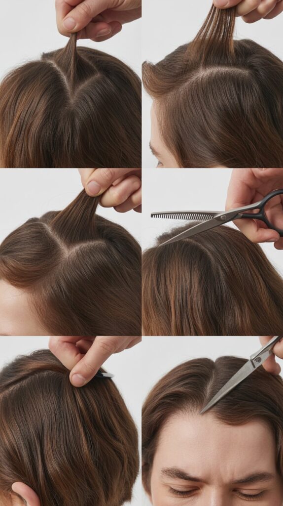 Add Volume Fast: Easy At-Home Layer Cutting Trick 7 Creating Crown Volume with Targeted Layering