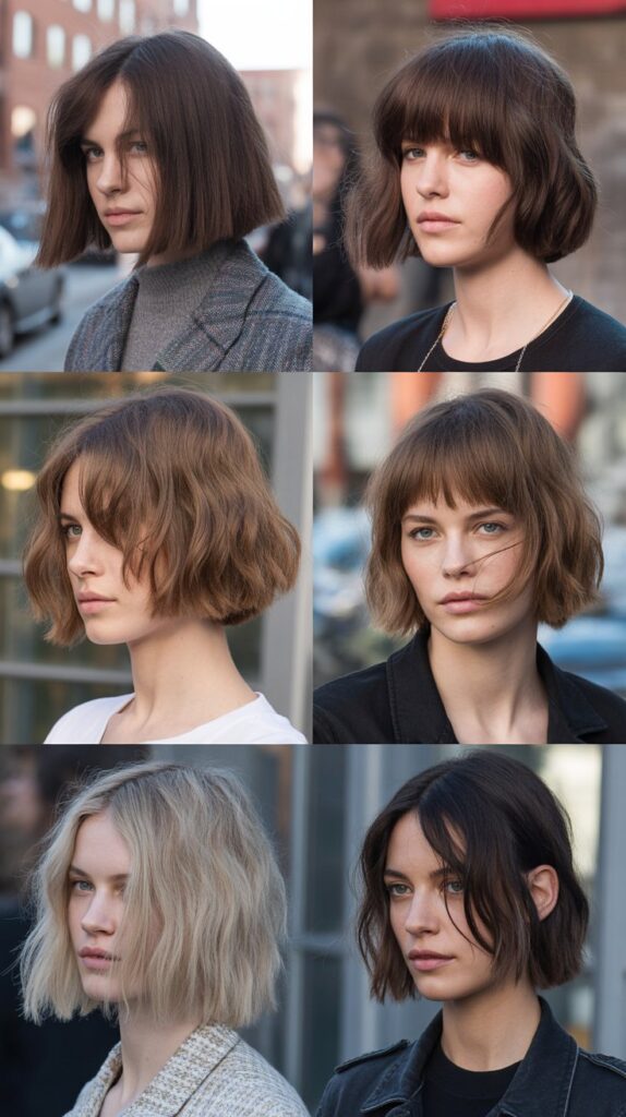 Textured Long Bob With Choppy Front Pieces