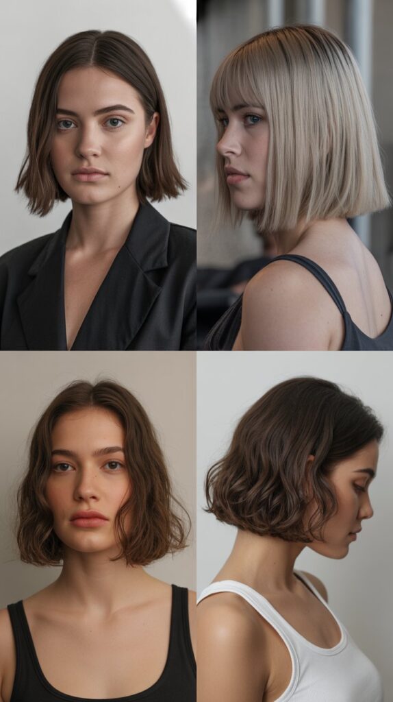 27 Everyday Medium-Length Hairstyles for Women That Are Low-Maintenance 3 Blunt Cut at Collarbone Length