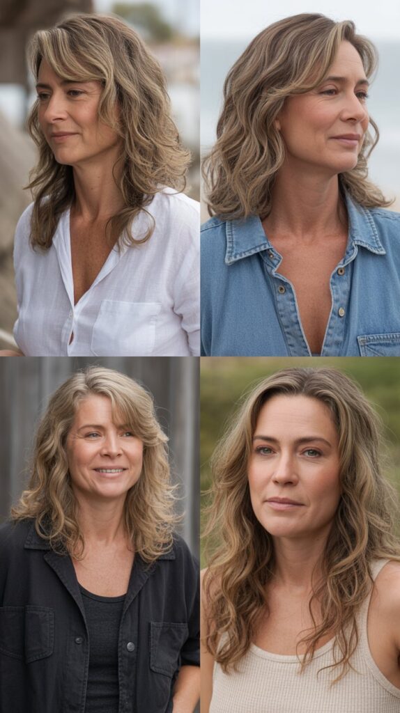 53 Most Flattering Hairstyles for Women Over 50 Right Now 39 Loose Beach Waves