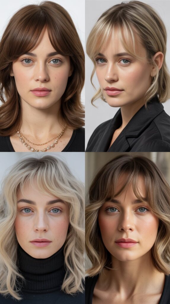 Wispy Bangs for Oval Faces