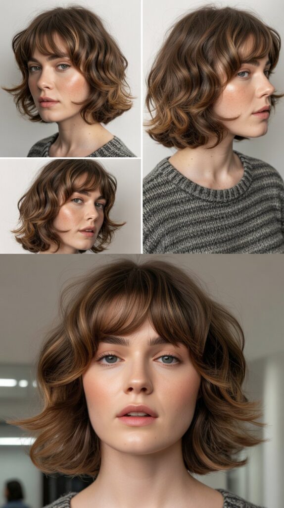 Medium Shag with Eyelash-Skimming Bangs