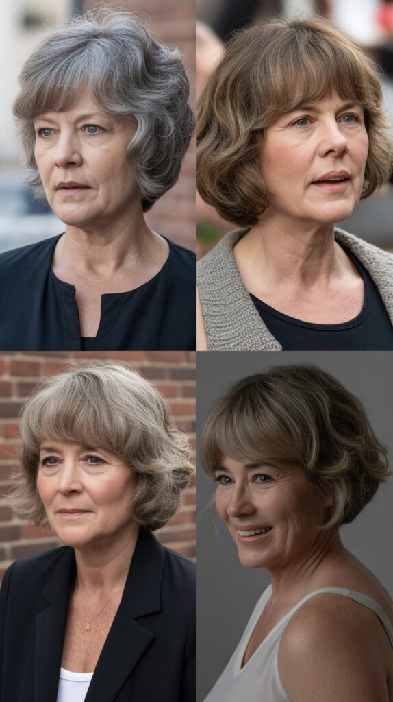 37 Wispy Bangs for Women Over 50 That Instantly Soften the Face 19 Wispy Bangs for Square Faces