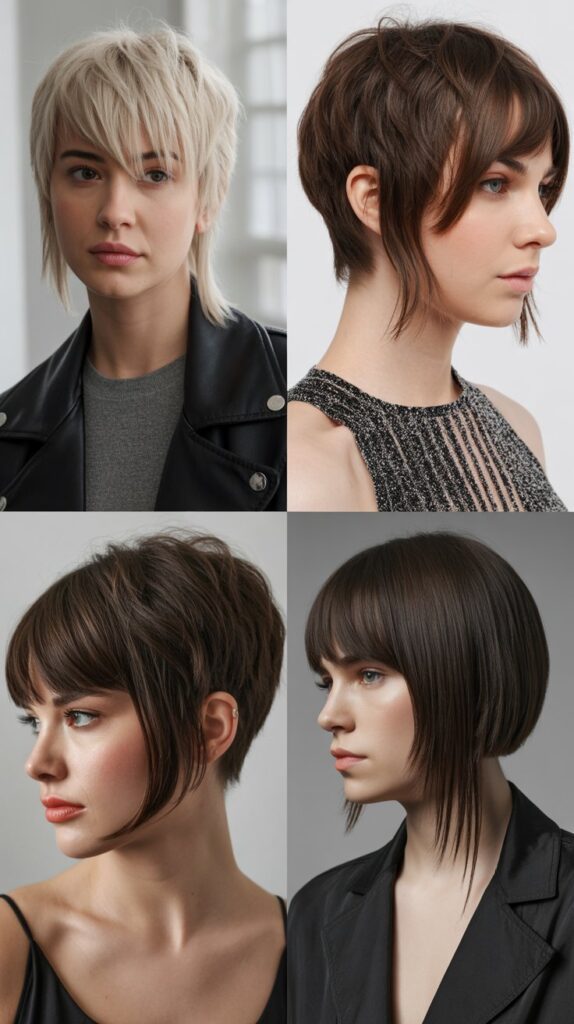 Asymmetrical Side Fringe with Graduated Cut