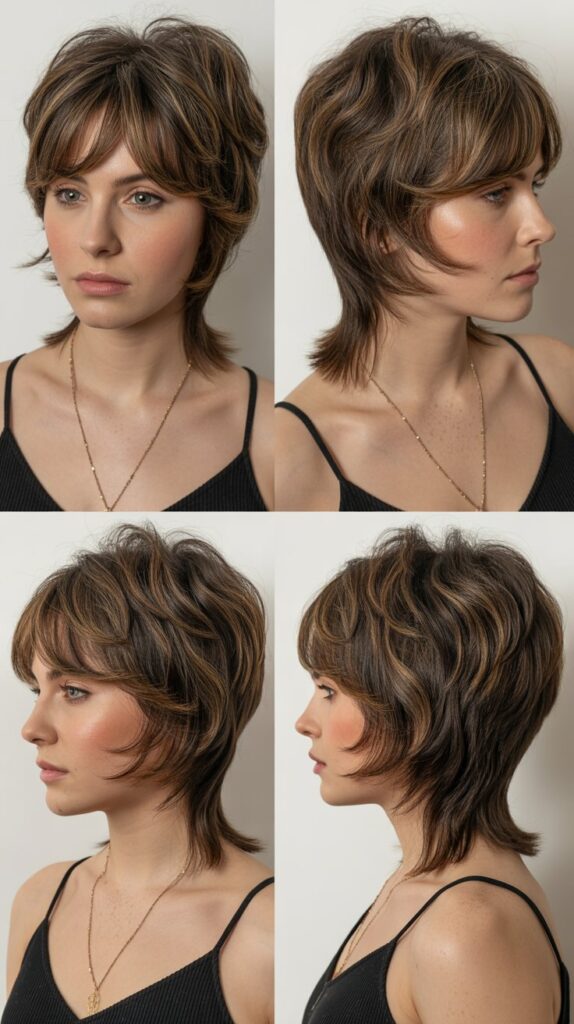 42 Medium Haircuts With Bangs for Thin Hair That Add Volume 20 Graduated Lob With Piecey Fringe