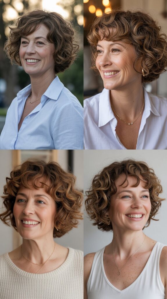 53 Most Flattering Hairstyles for Women Over 50 Right Now 24 Soft Curly Bob
