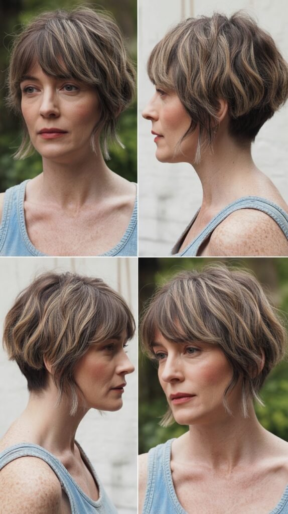 Shattered Bob with Razor-Cut Bangs