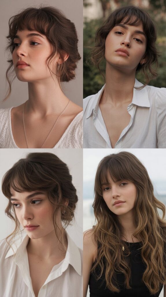 Soft Wispy Bangs with Undone Waves