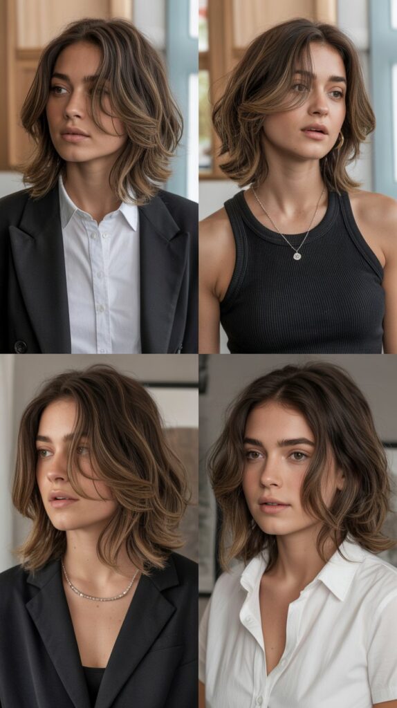 27 Everyday Medium-Length Hairstyles for Women That Are Low-Maintenance 10 Tousled Lob with Minimal Layers