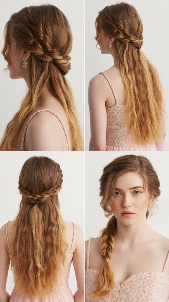 33 Elegant Formal Medium-Length Hairstyles Perfect for Special Occasions 30 Twisted Side Braid with Loose Ends