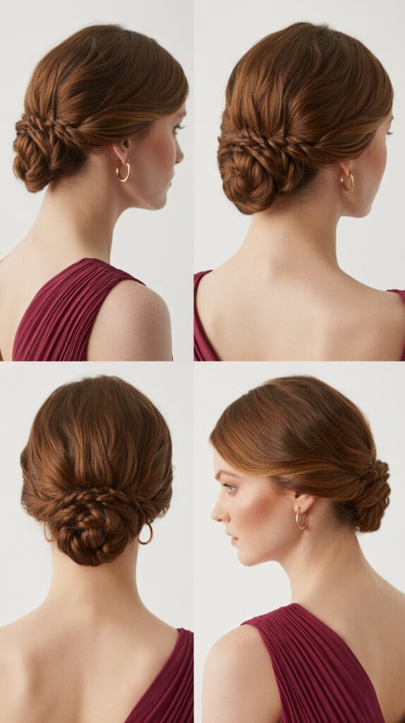 33 Elegant Formal Medium-Length Hairstyles Perfect for Special Occasions 9 Twisted Side Updo