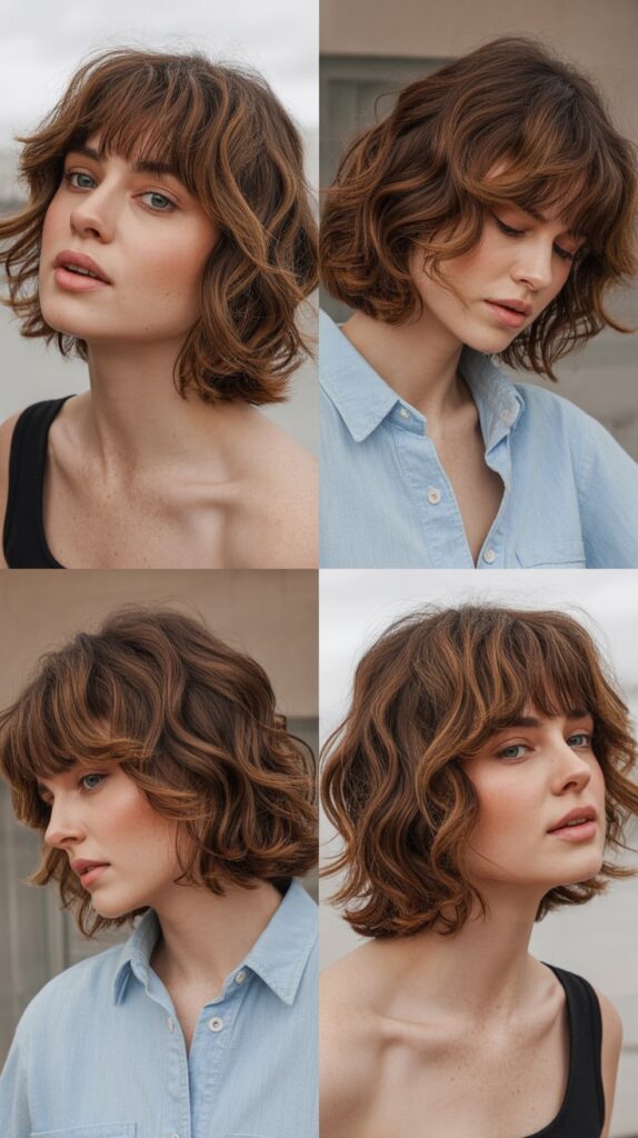 Wispy Bangs with Textured Medium Shag