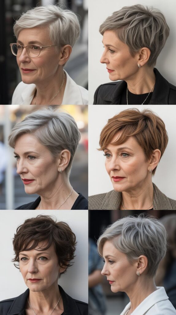 53 Most Flattering Hairstyles for Women Over 50 Right Now 51 Disconnected Pixie
