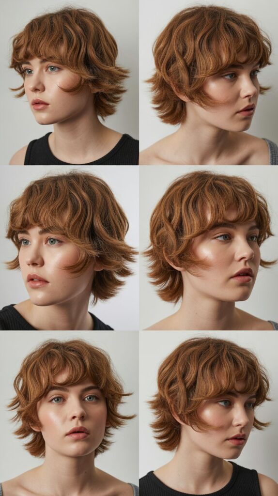 42 Medium Haircuts With Bangs for Thin Hair That Add Volume 29 Textured Shag With Baby Bangs