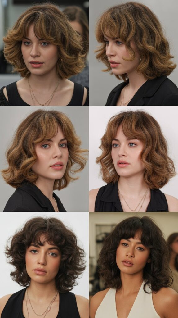 56 Medium-Length Hairstyles With Bangs for a Trendy Look 37 Voluminous Blown-Out Bangs