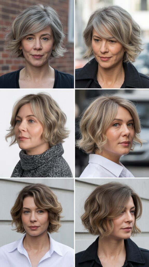 53 Most Flattering Hairstyles for Women Over 50 Right Now 17 Choppy Midi Cut