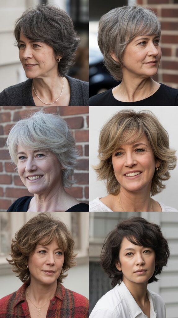 53 Most Flattering Hairstyles for Women Over 50 Right Now 4 Textured Shag