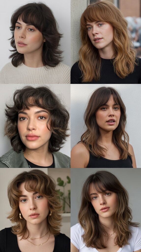 38 Chic Medium-Length Cuts With Bangs (Easy to Maintain!)