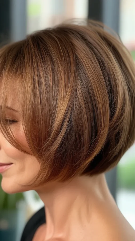 Rounded Bob with Underneath Texturizing