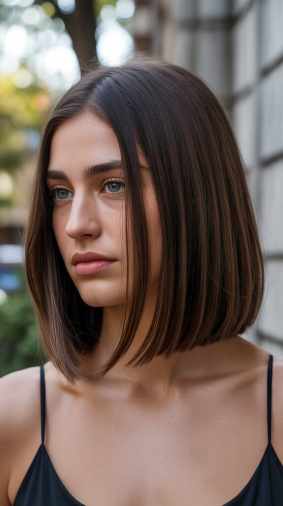 Sleek Straight Long Bob with Subtle Layers